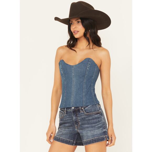 Show Me Your Mumu Baton Rouge Top in Blue Indigo L - Picture 10 of 10